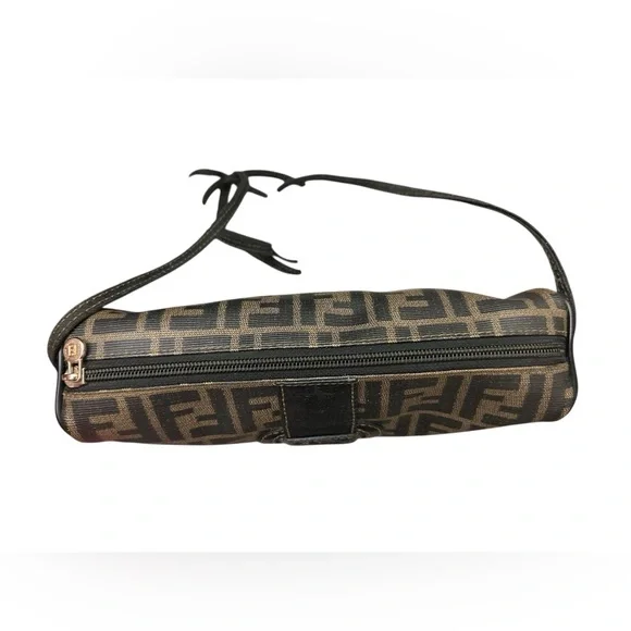 FENDI Zucca Monogram Crossbody Clutch Bag Vintage 2001 Collection Excellent Cond - Picture 7 of 11